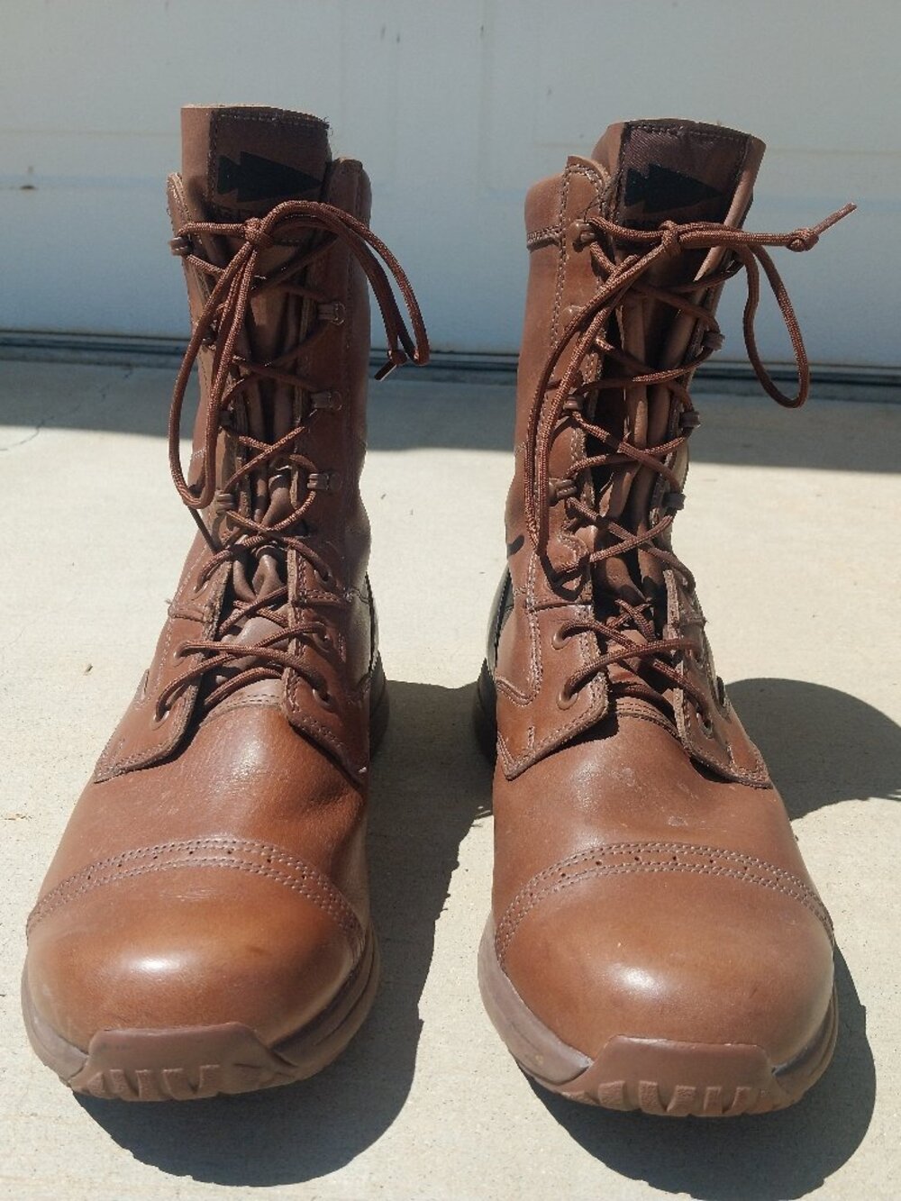 GORUCK Heritage Jump Boots 8-inch Brown Leather Toe Cap Size 10